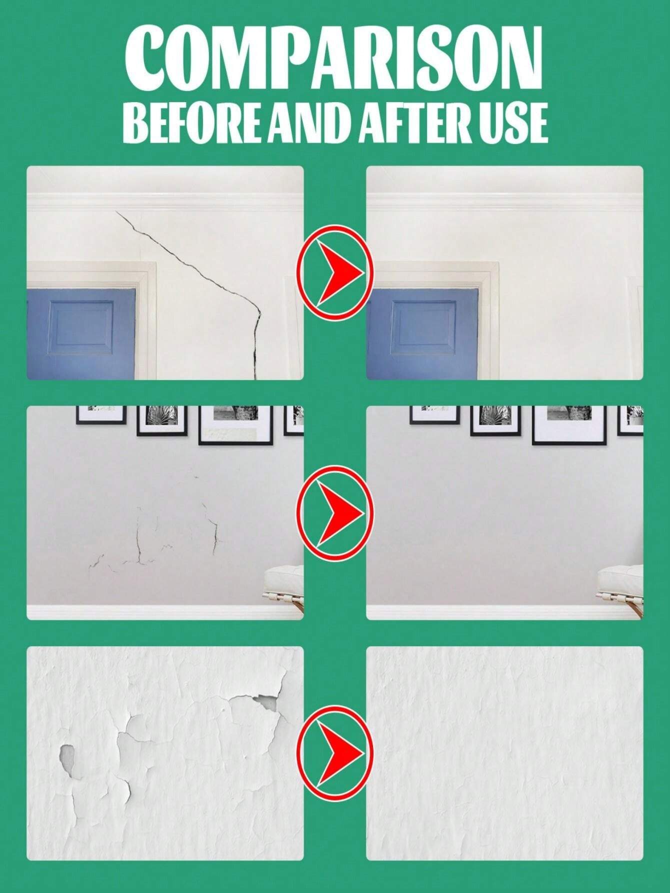Pâte de remplissage de mur, mastic de réparation de fissure de mur imperméable et anti