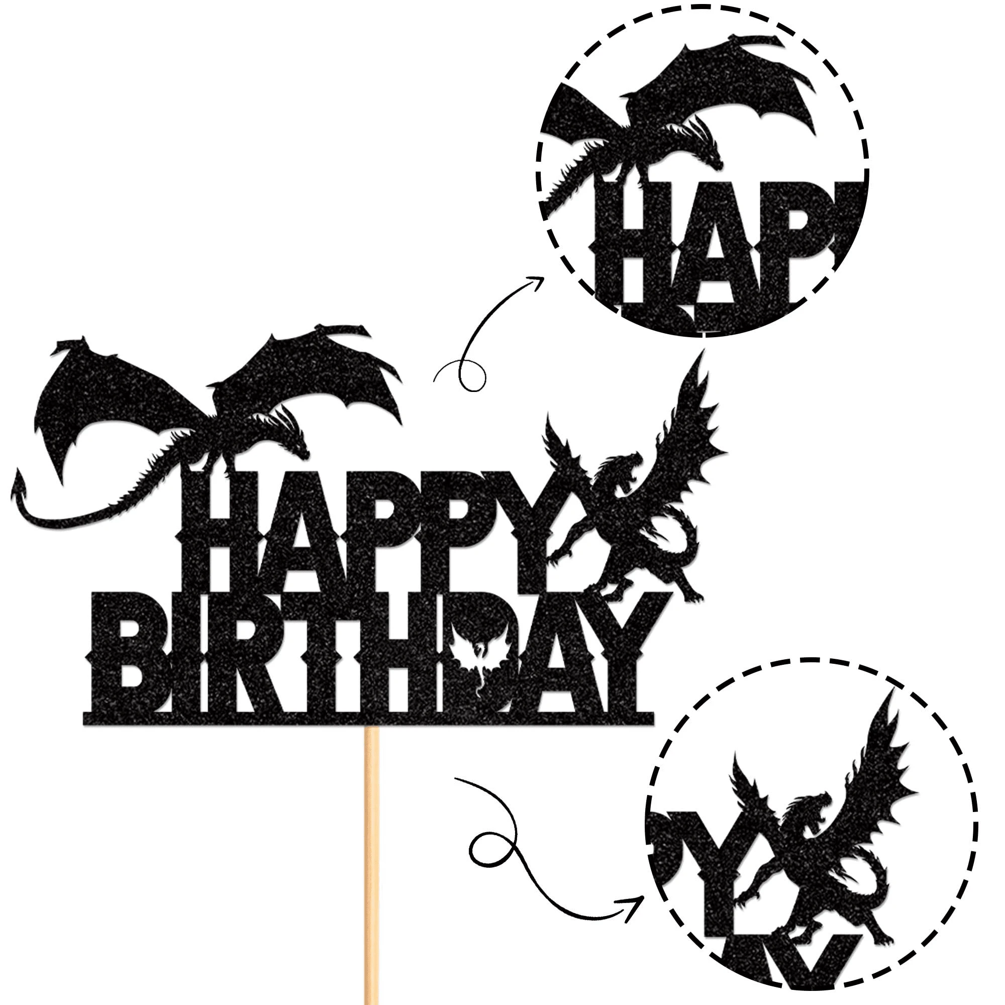 Kit De Fiesta De Cumpleaños Temático Dragón - 5 Años, 100 Piezas, Decoración Completa