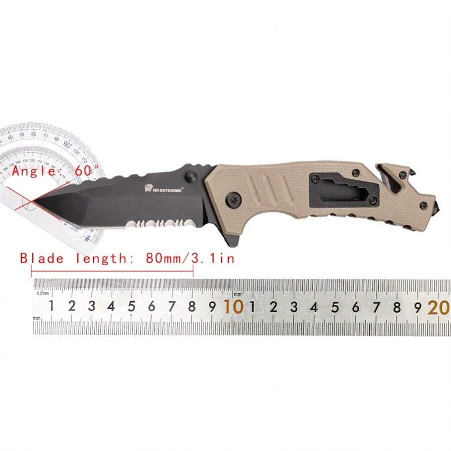 Outdoor Folding Tactical Knife, Survival Knife, Bushcraft Knife, Self