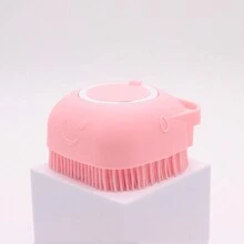 Bath Brush Scrubber Soft Silicone Pet Shower Grooming Shampoo Massage Dispenser For Short Long Haired Dogs And Cats