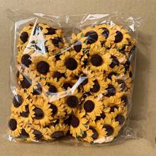 100pcs, DIY Simulation Sunflowers With Stems - Perfect For Gift Bags, Candy Boxes, And Mini Bouquets - Realistic Paper Flowers For Any Occasion Party Decor Supplies, Valentine Day, Gift Gifts Birthday Graduation