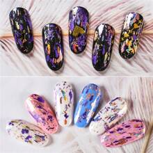 Mtssii 7ML Transfer Foil Gel Nail Polish, UV/LED Cured Clear Transfer Gel, For Nail Art Foil Stickers & Decals, Quick Transfer Pattern, Long Lasting, Salon Quality, Easy To Use For Home DIY Manicure & Nail Art LED Lamp Required - Clear - View 10