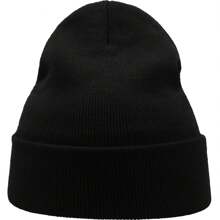 Atlantis Unisex Adult Wind  Cuffed Beanie (Black) - Black - View 3