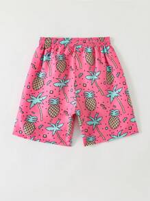 Tween Boy Beach Shorts Quick-Dry Swimming Trunks With Loose Fit - Multicolor - View 3