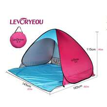 1 Lều Đi Biển Ngoài Trời, Mái Che Nắng Tự Động Bật Lên Tức Thì, Mái Che Dễ Dàng Lắp Đặt Để Thư Giãn Trên Bãi Biển - Nhiều màu - Xem 3