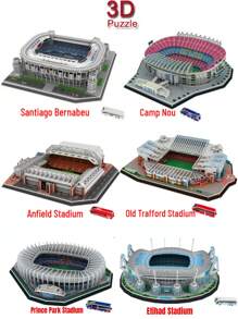 A Large 3D Paper Stadium Puzzle Model For Passionate Football Fans To Fight With Your Home Team,Football,Liverpool,Qatar