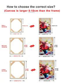 SURELIFE 1 Set Wood Canvas Stretcher Frame DIY Bars Kit For Gallery Wrap Oil Painting Mounting Stretcher Strips Oil Painting Wall Art Decor 12X16 16X20 16x24in 20x40in