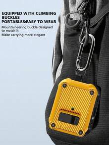 1pc Yellow Carbon Fiber Texture TPU Shockproof Case Compatible With Apple Airpods 1/2/3/Pro/Pro 2 Bluetooth Earphones - Multicolor - View 3