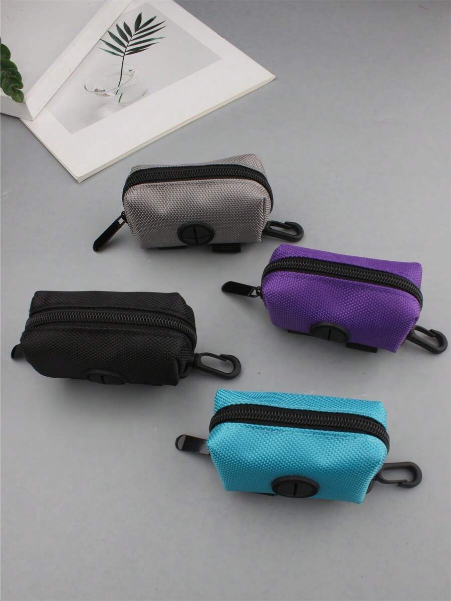 1pc Portable Dog Waste Bag Storage Pouch, Pet Poop Bag Holder For Outdoor Walking