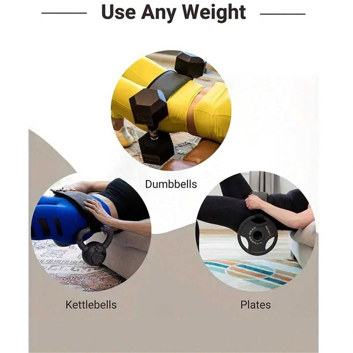 GUUG Machine d'abduction des Hanches: Hip Trainer Exerciseur Réglable Appareil de Musculation Fessier des Jambes pour la Maison avec Bandes de Résistanceentraînement pour Femme Noir