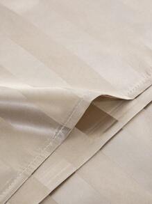 2pcs 90gsm Striped Pillowcases, Soft Envelope Closure Pillow Cover For Bedroom, Hotel, No Insert - Camel - View 10