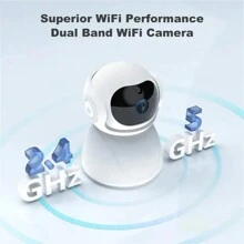 2.4G/5G Dual Band WiFi 1080p High-Definition Camera With Automatic Tracking, Night Vision, And Two-Way Audio, Ensuring The Of Your Home!