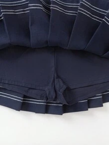 Balabala Kids' Suit Boys' Short Sleeve Two-Piece Set 2024 New Summer Girls' Clothing Campus Style Sibling Outfit - White - View 8