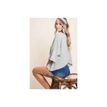 Solid Cotton Casual Top