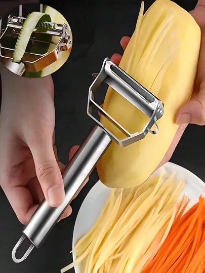 家用不銹鋼削皮器，可刮除和削皮水果、蔬菜、馬鈴薯等多種功用