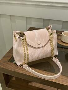 Fashionable, Casual, Minimalist Chain Underarm Bag And Flip Bucket Shoulder Bag, Suitable For Shopping, Wallet, Shopping, Young Women, College Students, Newcomers, And White-Collar Workers. They Are Very Suitable For Offices, Universities, Work, Business, Commuting, Outdoor, Travel, And Outings