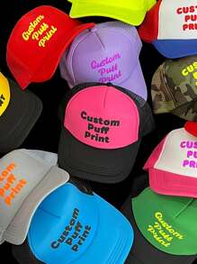 (Custom Made) 1pc Unisex Personalized Text Name Logo Print Dad Hat, Summer Sun Protection Baseball Cap, Father's Day Mother's Day Gift, Daily Wear Fashion,Colorful,Cute,Adorable,Contracted,Kawaii,Stylish,Fall Fashion,Unisex,Casual Custom,Personalized,Unique,Customized Ideal Gifts For Him Her,Boyfriend,Girlfriend,Family,Friends,Pets,Grandparents,Children For Graduation,For Weddings,For Christmas,For Winter,For Fall/Autumn,For Holiday Finds,Winter Fashion,Christmas Gift,Personalized Gifts For Women/Men,School Supplies,Back To School,School Gift,For Office,For School,For Classroom,For Teacher Gifts,For University,For Colleague,For Dorm Rooms,For Teacher,For Boys And Girls,For Teenagers,Junior High School Students,Middle School Students,High School Senior High School Students,College Students,University Students,Freshman,Sophomore,Underclassmen