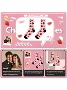 1 par de calcetines personalizados con cualquier foto para hombres, calcetines con foto personalizada, calcetines divertidos y locos con imagen personalizada para parejas, apropiados para el Día de San Valentín, regalos de cumpleaños y otras ocasiones, calcetines divertidos, locos, de anime, multicolores, perrito, perro, gatitos, gato, de moda, coloridos, lindos, adorables, de relajación, cómodos, personalizados, únicos, hallazgos personalizados, para graduación, para invierno, para Navidad, para otoño, para fiestas, para aniversarios