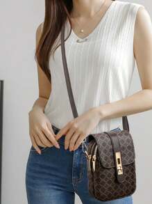 Borsa da donna, portafoglio, borsa piccola vintage a doppio strato con grande capacità, portamonete, portachiavi, borsa a tracolla di moda con lettere, 2024 versatile e piccola, borsa da donna in pelle, borsa a tracolla elegante casual da donna, stile vintage mediorientale ed europeo, borsa a tracolla da donna di mezza età, portamonete/portaphone da donna, borsa piccola versatile e di moda da donna, borsa casual da donna, borsa in PU, borsa della spesa