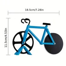 Dụng cụ cắt bánh pizza xe đạp sáng tạo, dụng cụ cắt bánh pizza bánh đôi - Đỏ - Xem 3