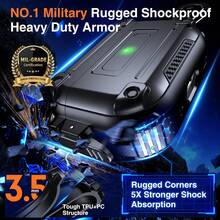 兼容带安全锁和钥匙扣的 AirPods Pro 第二代保护壳，[360° 重型保护] AirPods Pro 保护壳第二代/第一代硬质保护锁（2023/2022/2019） - 黑色 - 查看 6