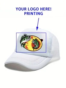 定制設計棒球帽，男女通用戶外運動太陽帽，卡車司機帽，爸爸帽 - 白色 - 查看 11