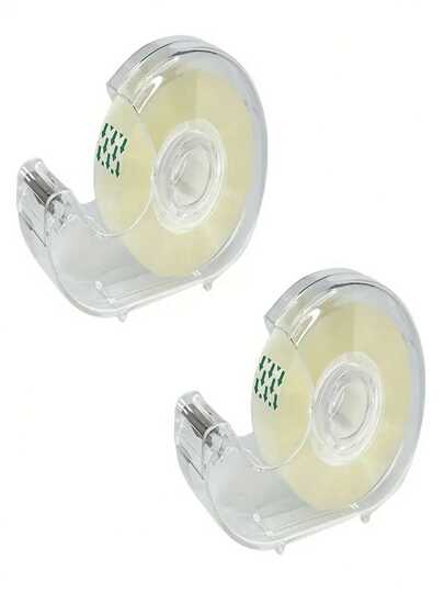 1 pieza Dispensador de cinta en forma de caracol transparente de alta calidad + 1 rollo de cinta transparente, set de artículos de oficina adorables, dispensador de cinta con adhesivo, adecuado para oficina, manualidades, artistas, decoración del hogar, scrapbooking, escuela, empaque de regalo y envío.