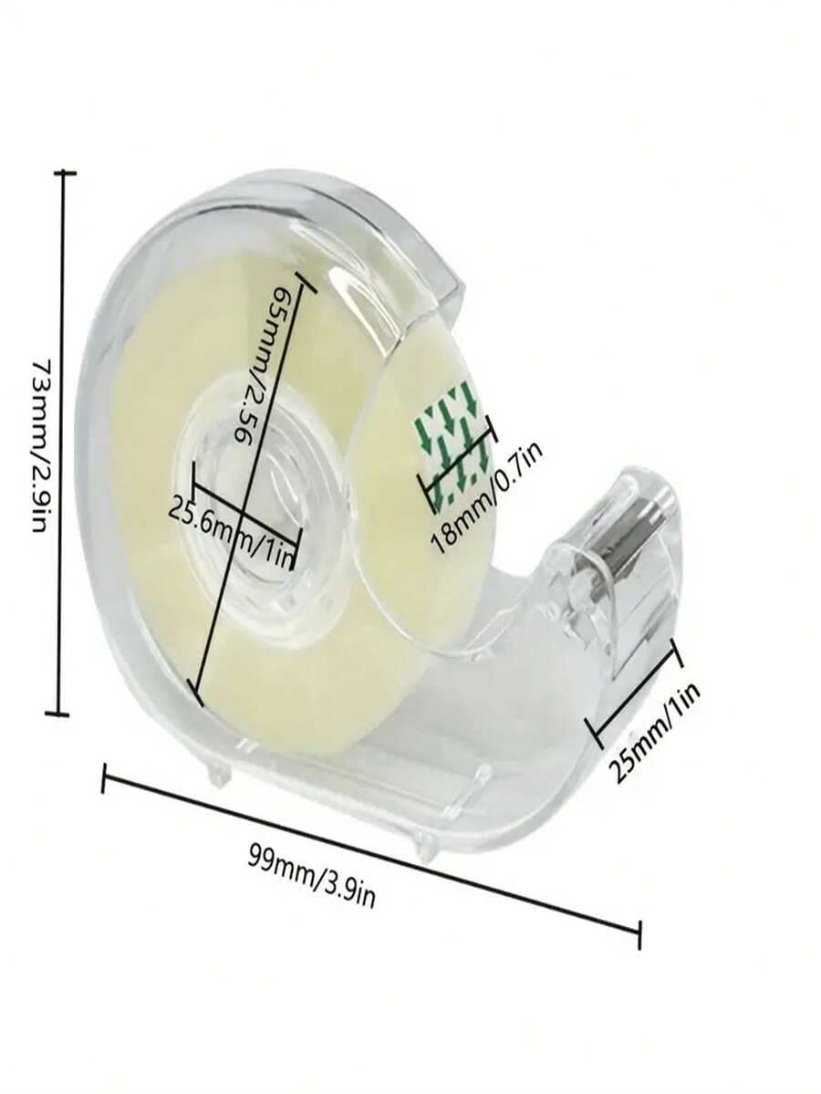 1pc Transparent SnailShaped Tape Dispenser With 1 Roll Of Transparent
