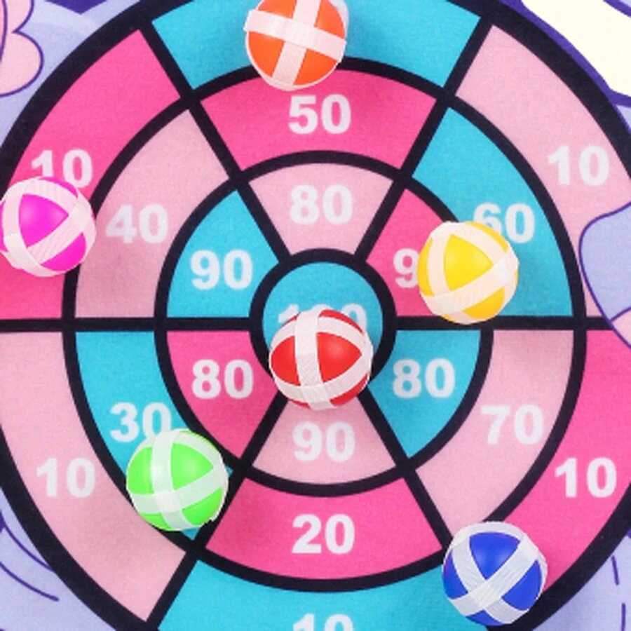 Dartboard Sticky Ball Target, Interactive Indoor/Outdoor Throwing Toy Set Including 3 Balls - Blue - View 1