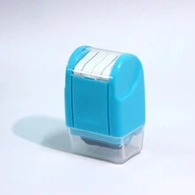 Sello práctica de línea punteada - Muñequera para entrenamiento de escritura a mano, sello de líneas para la escritura de niños con almohadilla de tinta, color azul - Azul - Ver 5