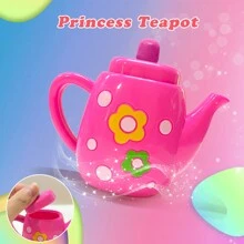 Gzsbaby 19-teiliges Kinder Tee-Set für kleine Mädchen & Jungen - klein und leicht zu tragen, Kinder Tee-Party Set mit Teekanne & Spielessen, geschlechtsneutrales Rollenspielzeug, ideales Geschenk für Geburtstage/Weihnachten/Schulanfang