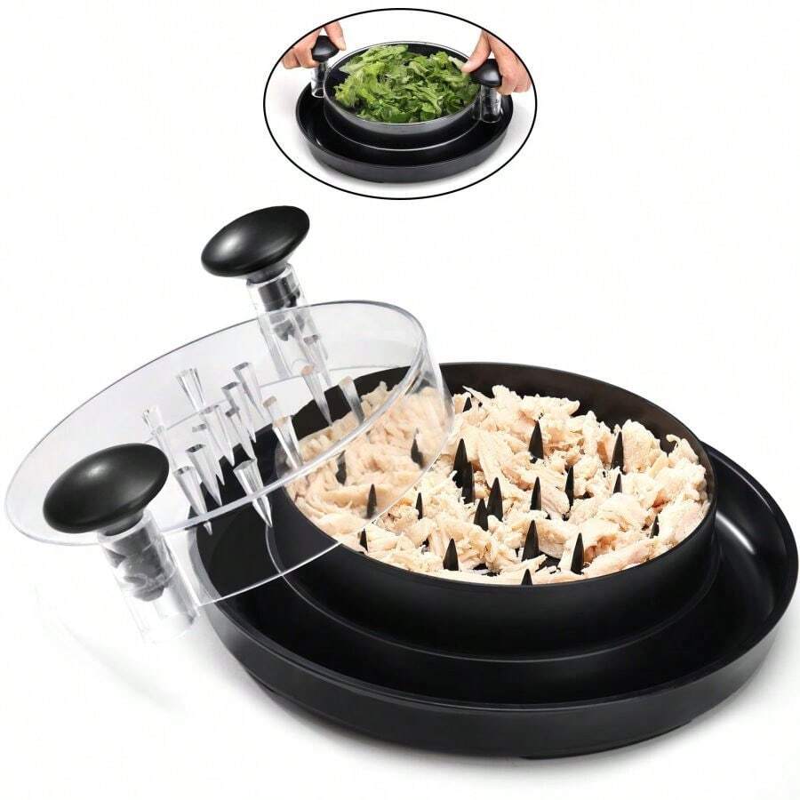 kumlioon 雞肉撕碎器 雞肉撕碎工具 附人體工學手柄易清洗旋轉式肉類撕碎器 雞肉研磨器