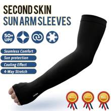 Mangas de brazo refrescantes con protección UV para hombres, máscara facial, manga larga con protección solar para ciclismo, voleibol, entrenamiento, guantes blancos, calentadores de brazo, atuendos de otoño, disfraces de Halloween, mangas negras, regalos para hombres