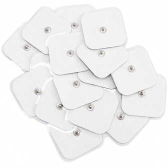 TENS Elektrodepads 5X5cm Zelfklevende 3,5 mm Snap Niet-geweven Stof Gelpads Voor Elektronische Puls Body Massager EMS Spierstimulator Vervanging 10/20/50/100 stuks