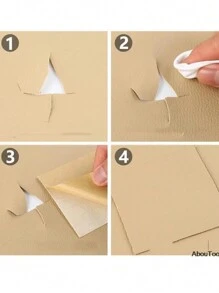 Leather Repair Patch, Leather Repair Kit, Self Adhesive Leather Repair Tape For Couches, Car Seat, Sofas, Computer Chair, Furniture, Handbags, Drivers Seats, Car Boat Seats Couch Chairs Shoes Handbags Jackets First Aid Patch Fix Tear Kit, Vinyl Chairs(20*30CM*2,50*137CM*1,35*137CM*120*137*1,60*25*1) - Khaki - View 4