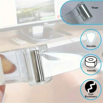 1 hộp đựng băng keo hình con ốc sên trong suốt chất lượng cao + 1 cuộn băng keo trong suốt, bộ văn phòng phẩm đáng yêu, hộp đựng băng keo có keo dán, thích hợp cho văn phòng, thủ công mỹ nghệ, nghệ sĩ, sổ lưu niệm tại nhà, trường học, đóng gói quà tặng và gói chuyển phát nhanh