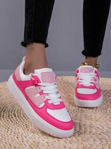 Zapatos Casuales Planos Y Cómodos De Varios Colores, Zapatos Deportivos De Moda Para Los Desplazamientos, Estudiantes Y Caminar En El Campus - Multicolor - Ver 3