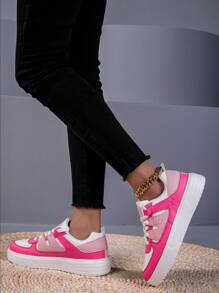 Zapatos Casuales Planos Y Cómodos De Varios Colores, Zapatos Deportivos De Moda Para Los Desplazamientos, Estudiantes Y Caminar En El Campus - Multicolor - Ver 4