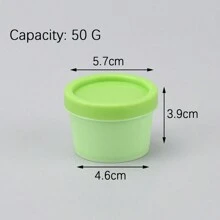 Lote de 2 piezas de contenedores vacíos de 50 gramos, tarros de plástico esmerilado rosa, verde, transparente, blanco y negro con tapas interiores para cosméticos y empaque de barril de mascarilla para viaje. - Multicolor - Ver 6