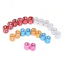 100Pcs/Bag Golden/Silver/Mix Silver Golden Micro Hair Dread Braids Dreadlock Beads Adjustable Cuffs Clips For Hair Accessories - Multicolor - View 3