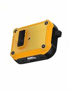 1pc Yellow Carbon Fiber Texture TPU Shockproof Case Compatible With Apple Airpods 1/2/3/Pro/Pro 2 Bluetooth Earphones - Multicolor - View 5