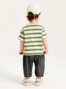 mini bala Young Boys Children's Lightweight Soft Cute Loose  Jeans For Summer - Grey - View 2