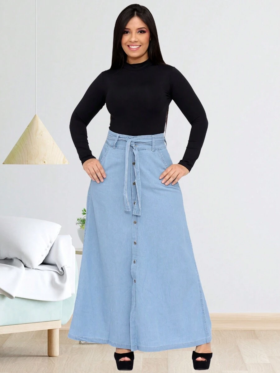 Women Denim Skirts - 查看 1
