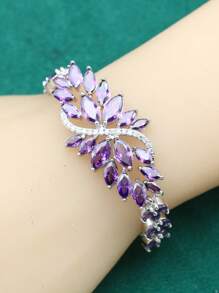 سوار فاخر مرصع بالأحجار الكريمة، مناسب للنساء لارتدائه في المناسبات الزفافية و اليومية.