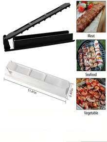 1pc Outdoor Barbecue Meat Skewer Mold - White - View 6