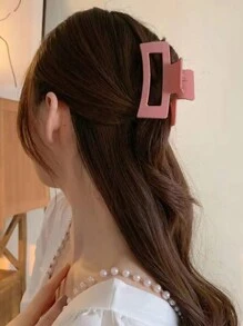 10个/套 糖果色磨砂中号方形发爪夹，优雅百搭，适合所有年龄段女性。发夹、发卡、发抓夹、发爪夹，秋冬发夹，女士度假装扮及夏季装扮必备发饰。 - 彩色 - 查看 2