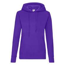 Fruit of the Loom Mens Hooded Sweatshirt / Hoodie (Purple) - Purple - View 1