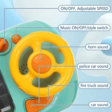 Volan interactiv pentru copii Conducere Jucărie cu volan Jucării muzicale Volan Jucării educaționale Simulate Jocuri de simulare Conducere Jucărie Mașină de curse pentru copii mici Jucării pentru băieți Fete (Mașină de curse)