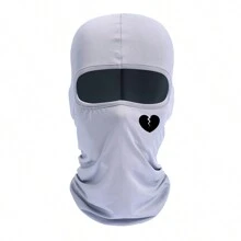 1 pezzo Passamontagna con stampa a cuore, maschera da sci, maschera antivento per il viso, protezione UV, sciarpa per snowboard, motocicletta, San Valentino per uomo