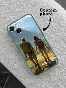 1 件时尚个性化黑色软手机壳可定制各种生活、亲子、风景和婚礼照片猫咪、花卉卡其色、透明时尚、时尚、多彩、配套手机壳、简约定制、个性化、独特、周年纪念、生日、圣诞节、万圣节、冬季、舞会、秋季、父亲节 - 綠色 - 查看 6